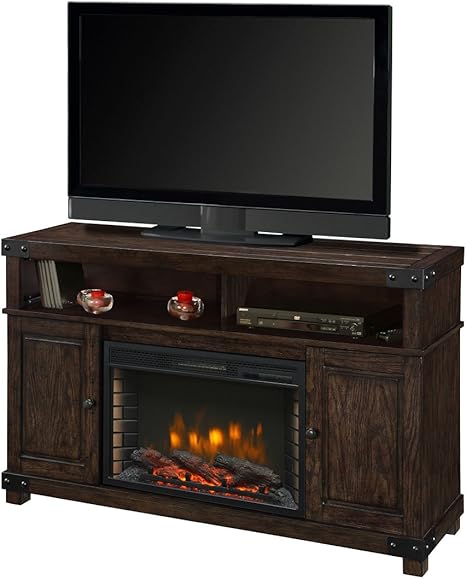 Muskoka 370 161 99 Hudson Media Rustic Brown Finish Electric