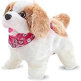 Liberty Imports Flip Over Puppy - Battery Operated Mechanical Jumping Little Pet Dog - Flipping Toy That Somersaults, Walks, 