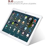 Kivors 3G Touch Tablet 9.6 Inch - Android 5.1-1G RAM + 16GB ROM - 800 x 1280 HD - Dual SIM Card Slots - Dual Camera - WiFi for Kids Adults (9.6 inch, Silver)