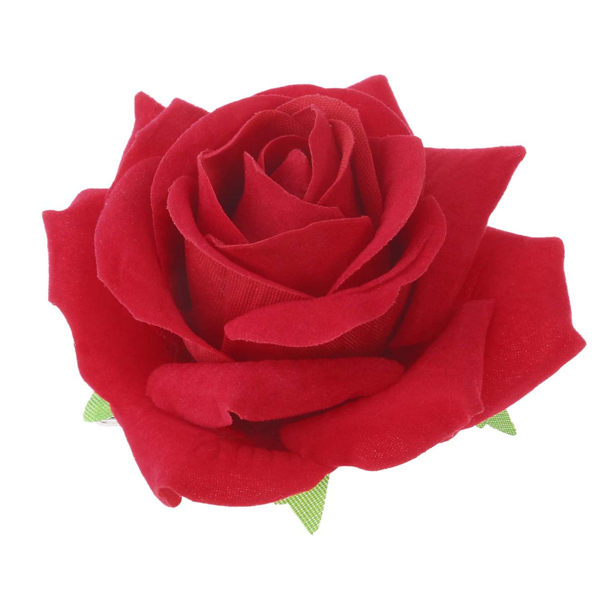 Uonlytech Flower Hair Accessories Rose Flower Hair Clip Comb Rose Brooch 2 in 1 Artificial Big Wedding for Women Girl Bridal Party (Red) Bridal Hair Clip