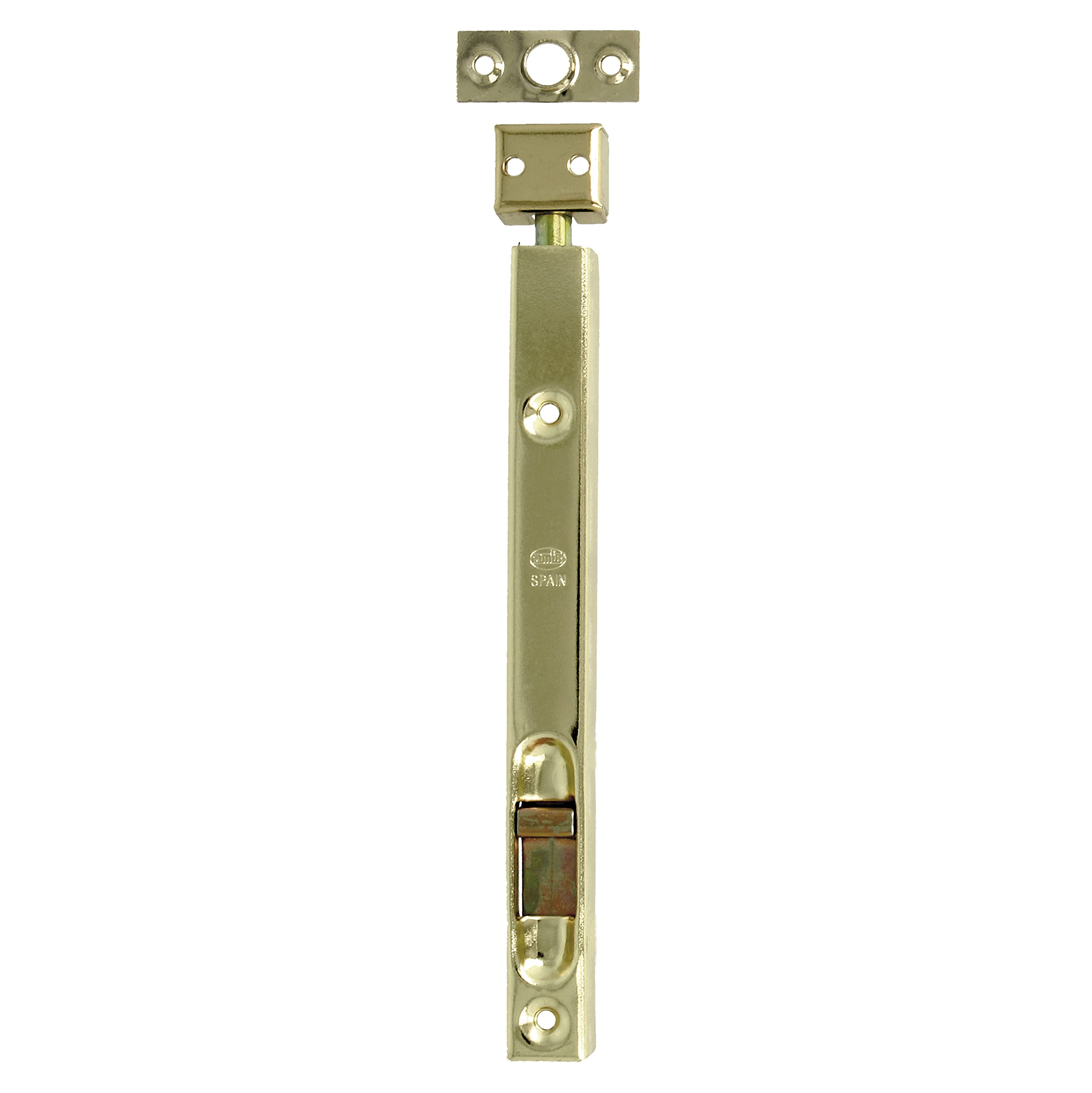 Amig - Overlay or Mortise Pin - Door Latch - Heavy Duty gate Latch - Steel - Colour: Gold - 150 x 16 mm - Includes Screws
