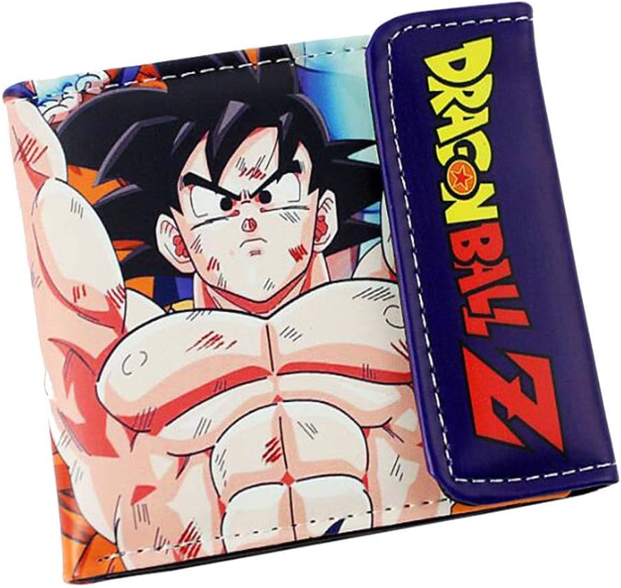 Etruke Anime Dragon Ball Super Saiyan God Cartoon Wallet Folding Fashion Zipper Purse Gifts (4)