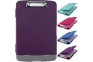 SFLHHDM Clipboard with Storage,A4 Binder Clipboard with Pen Holder Nursing Clipboard,Clip Boards 8.5x11 with Storage-Side Open,Storage Clipboard with Low Profile Clip,Clipboards for Office Supplies-Purple