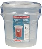 Cambro RFS6PPSW2190 6-Quart Round Food-Storage Container with Lid, Set of 2