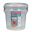 Cambro RFS6PPSW2190 6-Quart Round Food-Storage Container with Lid, Set of 2
