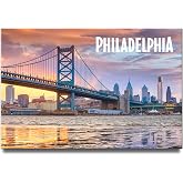 Philadelphia Fridge Magnet Benjamin Franklin Bridge Pennsylvania Travel Souvenir