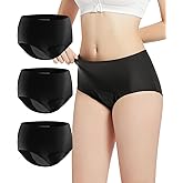 Carer Incontinence Underwear for Women Washable Leak Proof Underwear for Women 150ml Super Absorbent Bladder Leak Underwear for Womens Incontinence Postpartum Leakage Protective Panties 3 PCS, L