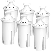 FilterLogic Water Filter Replacement for Brita&reg; Classic 35557, OB03, 6 Pack | Compatible with Brita&reg; Pitchers and Dispensers, Amazon Basics&reg; 10-Cup Pitcher, Mavea&reg; 107007, NSF Certified, Reduces Lead