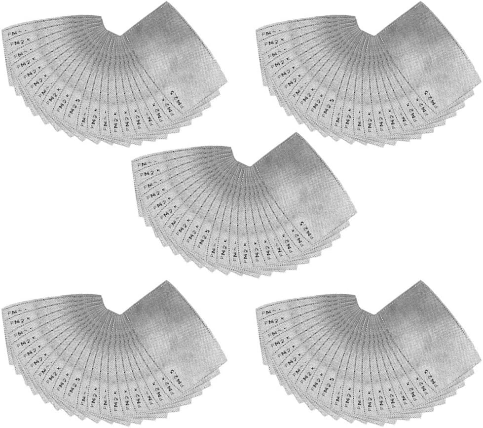 Van Caro Wash Reusable Mouth Mask,4-Layer Filter Insert,Cotton PM2.5 Air Filter Safety Mask(100Pcs Filters/No Mask)