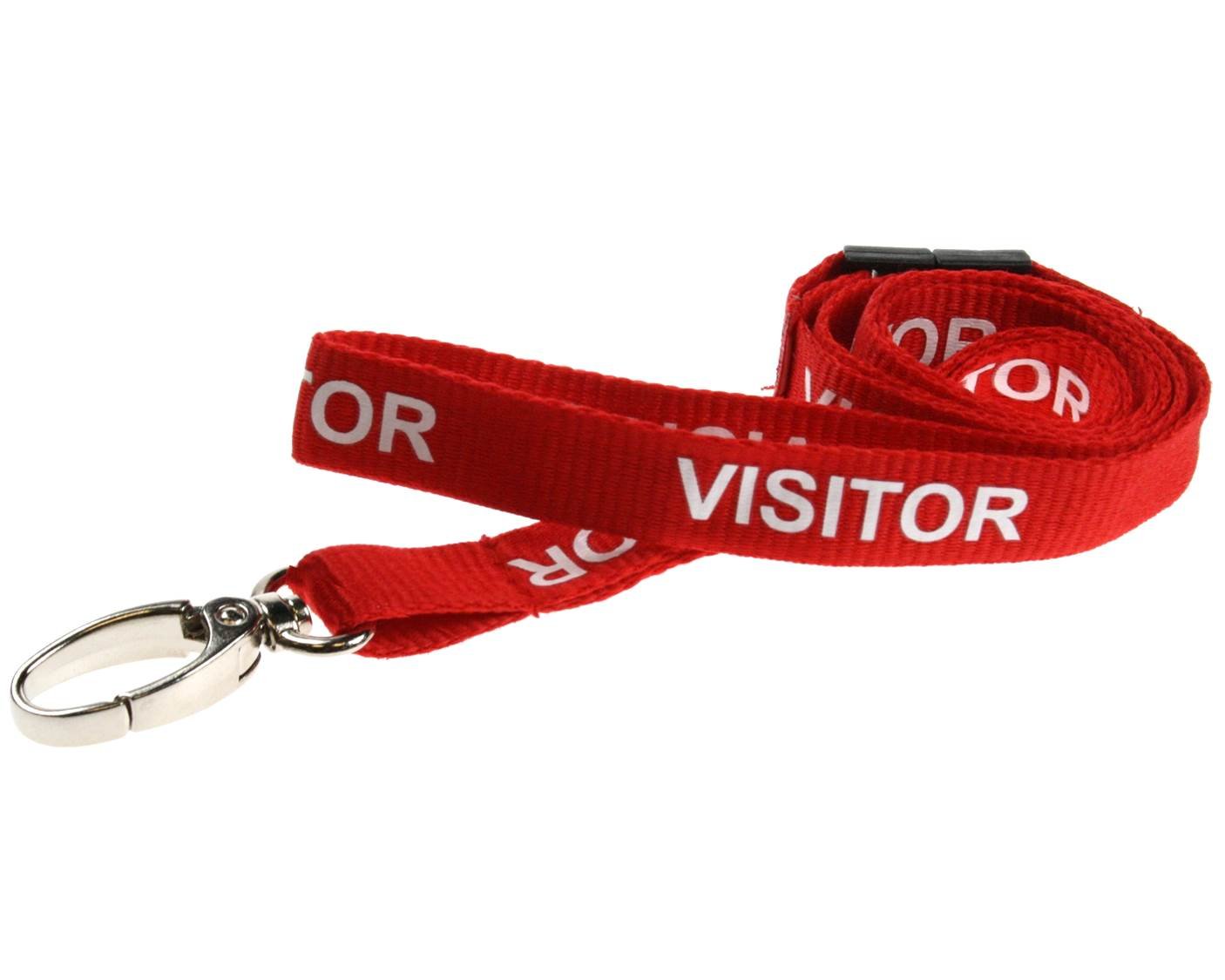 Customcard ltd Red Visitor Lanyards Pack of 5 Visitor Lanyards