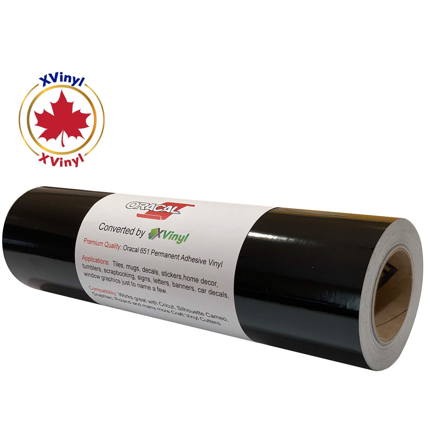 Black Vinyl 651 Gloss by Oracal (12" x 50 ft) Roll of Permanent