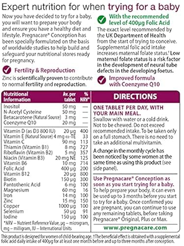 Vitabiotics Pregnacare Before Conception 30 Tablets In Dubai Uae Whizz Multivitamins