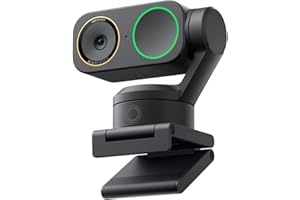 Insta360 Link 2 Pro – 4K PTZ Webcam for PC/Mac, 1/1.3” Sensor, Low-Light, AI Tracking, HDR, Directional Noise-Canceling Mics,