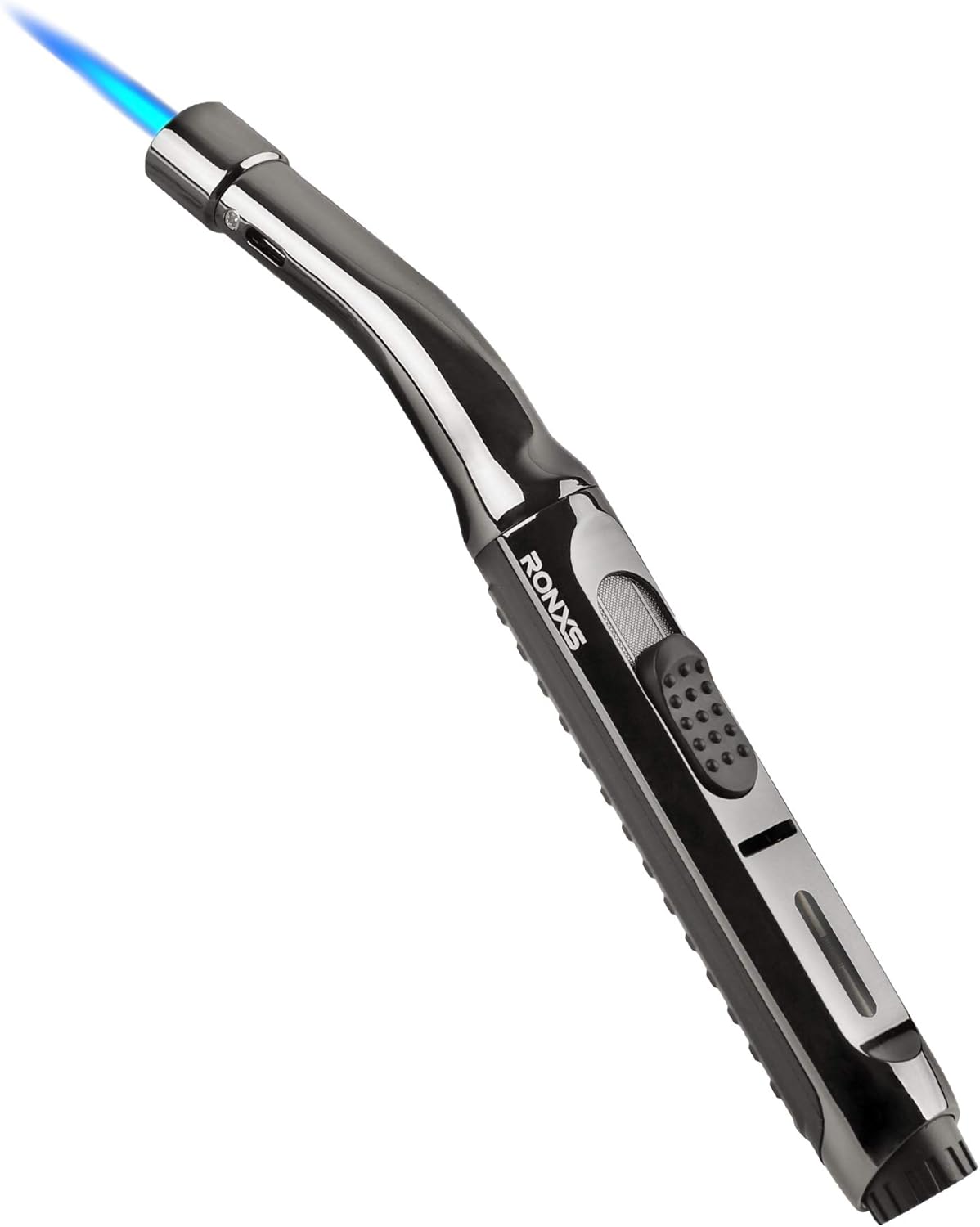 RONXS Torch Lighters, Butane Lighter Long Lighter, Adjustable Multipurpose Lighter Refillable for Grill BBQ Camping(Butane Not Included) Black: Kitchen & Dining