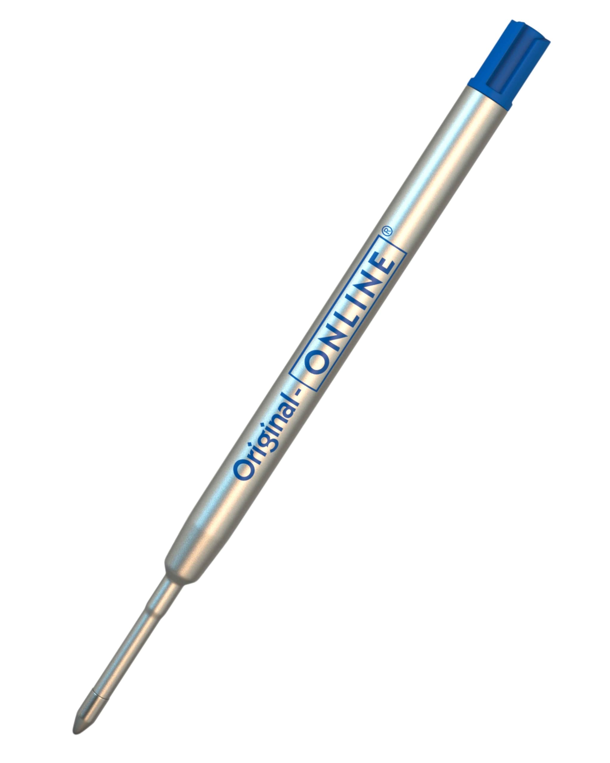 ONLINE ballpen refill international king-size blue, G2 format line width medium, suitable for: Parker, Pelikan, Faber-Castell etc, durable, standard biro refills
