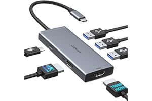 ABIWAZY Docking Station for MacBook Pro Air USB C Hub Dual Monitor with 2 HDMI Port, Laptop Adapter Dongle Multiport Display to 2HDMI+100W PD+3 USB for M1 M2 M3 2018-2023 13-16 in MacBook/Mac/iMac Dell/Hp