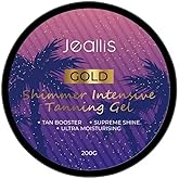 Jeallis Extreme Dark Intensive Tanning Luxe Gel, Tan Enhancer Carrot Gold Shimmer Tanning Gel For Outdoor Sun, Tanning Butter