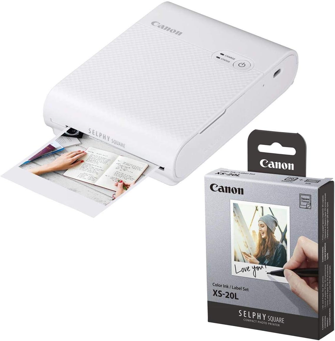 Canon SELPHY Square QX10 Compact Photo Printer, White