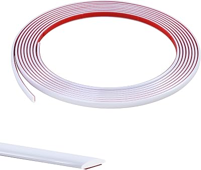 Zayejod 5M White Flexible Moulding Trim Self-Adhesive 8mm PVC
