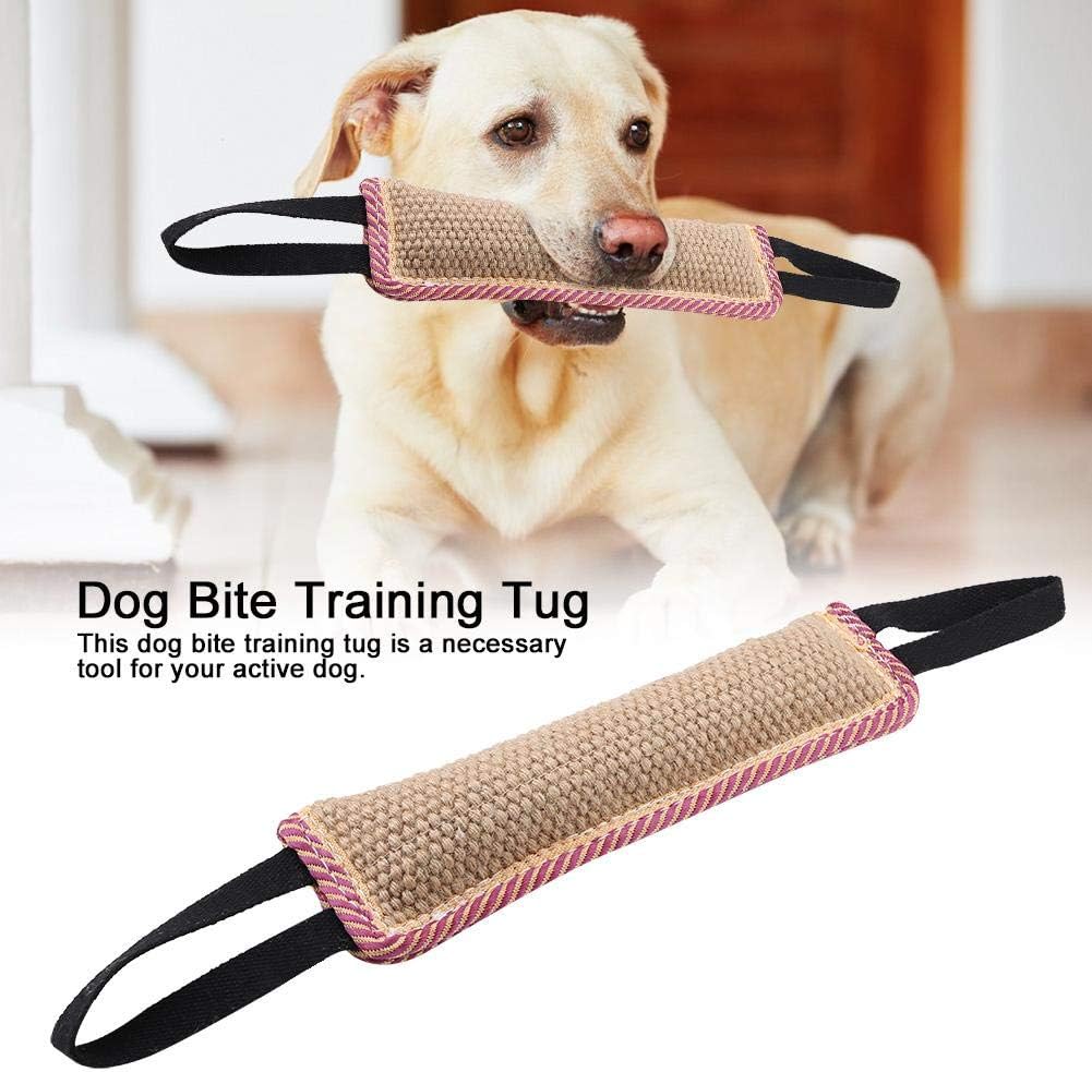 Smandy Dog Bite Tug Toy Sackcloth Jute Bite Tug Toys With Two Handles For Tug Of War Fetch Puppy Training Suitable For Small Medium Large Dogs - Image 5