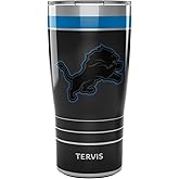 Tervis Traveler NFL Detroit Lions - Night Game Triple Insulated Tumbler Travel Cup Keeps Drinks Cold & Hot, 20oz, Stainless Steel