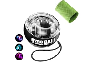 SYCYKA Gyro Ball for Wrist Strengthening & Training - Auto-Start Trainer With LED Light, Hand Exercise Ball, Forearm Exercise