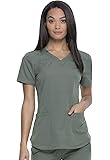 Dickies Dynamix Womens Tops, Athletic-Inspired V-Neck Scrub Top with Four-Way Stretch and Moisture Wicking DK730