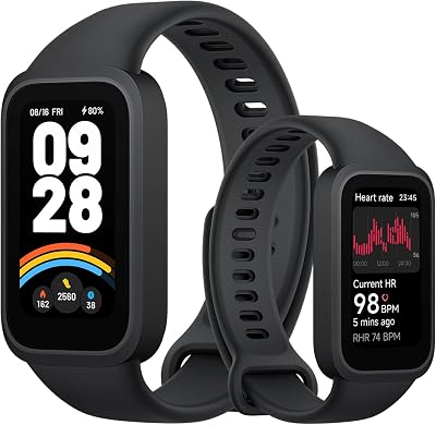 Smart Band 9 Active - Pulsera de Actividad, autonomía de hasta 18 días, Pantalla TFT de 1,47" con tasa de refresco de 60 Hz, 5ATM, App Mi Fitness, Negro (Versión ES)