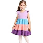 Toddler Little Girl Summer Dress Sleeveless Cotton Casual Flower Shirt Playwear Jumper Skirt Sundress