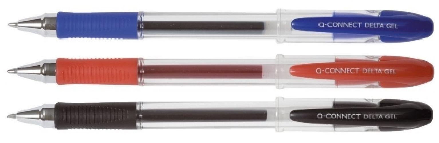 Q-Connect Quick Dry Gel Pen KF00680 - Red, Pack of 12