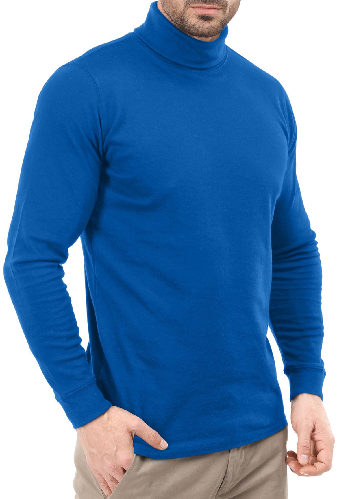 Photo 1 of Utopia Wear Turtleneck Men Slim Fit UPF 50+ Lightweight Pullover Sweater Long Sleeves Top, Medium, Royal Blue