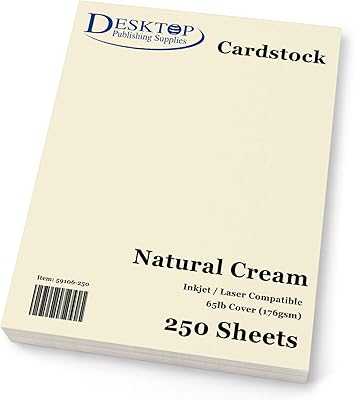 65 lb Cream Cardstock - 250 Sheets 