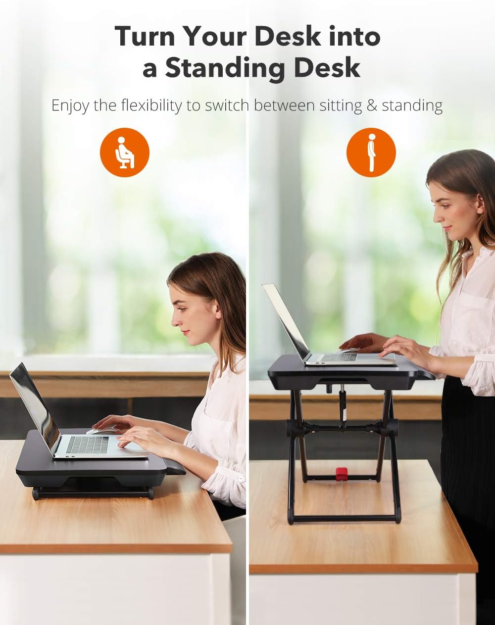 best standing desks on amazon on Amazon Com Standing Desk Converter Taotronics Stand Up Desk Sit Stand Desk Adujstable 5 Height Levels Riser Sitting Standing Workstation For Notebook Computer Black Office Products