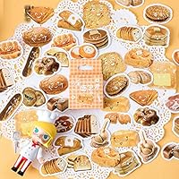 DzdzCrafts Funny Bread 92PCS Stickers 1.6 Inch Large for Scrapbooking Diary Planner Album Phone Case Laptop Card Making