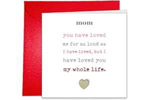 CHDIW Miatoi Special Mother's Day Card, Birthday Card for Mother from Daughter Son, Sentimental Card for Mom, Thank You Mom, Love You My Whole Life