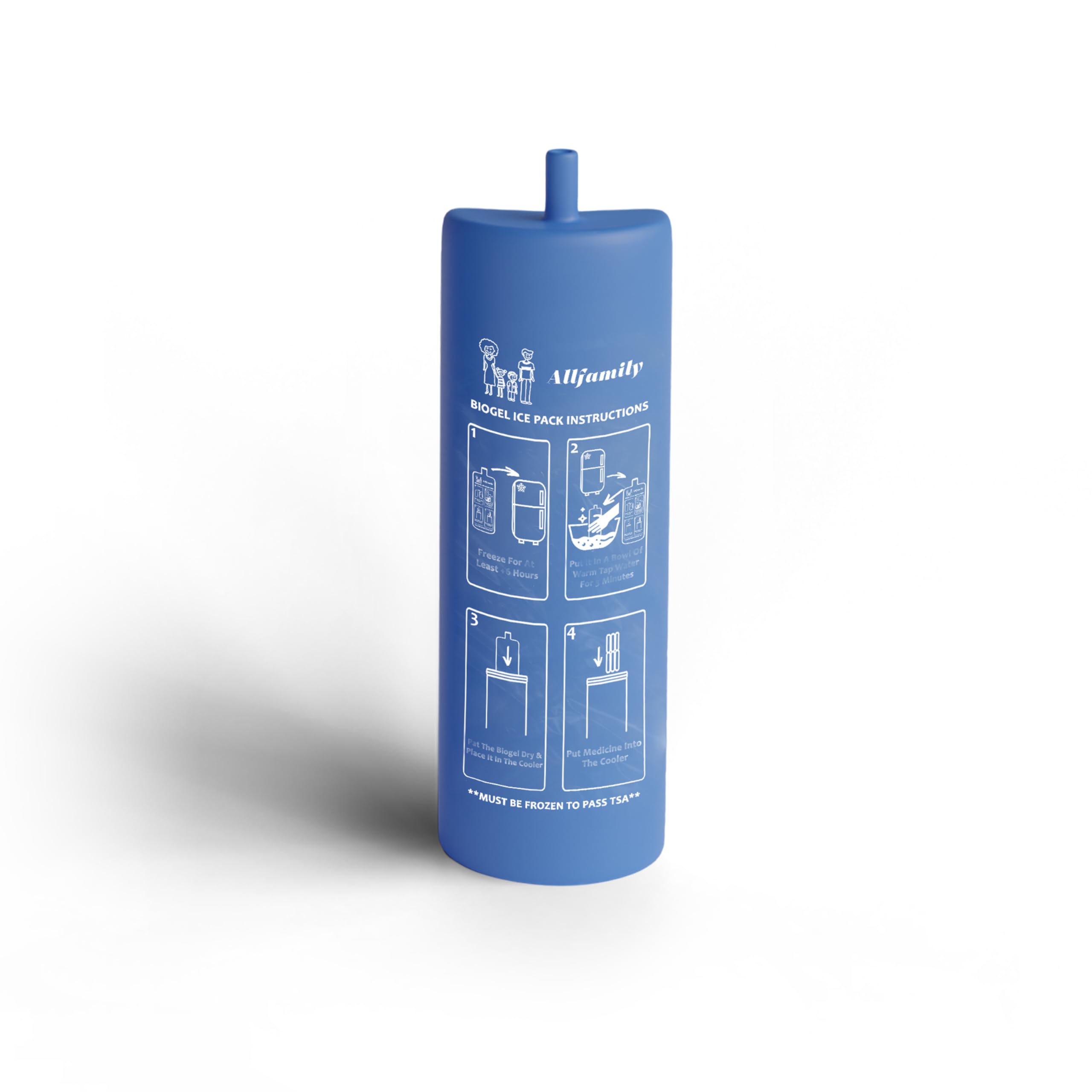 4ALLFAMILY EXPLORER 72 Hours 7 Insulin Cooler Travel Case TSA Approved - Medicine Cool Bag for Travel Biogel & USB Charger - Diabetes Bag for Insulin Pens - Diabetic Case - Medical Cool Bag (BLUE)