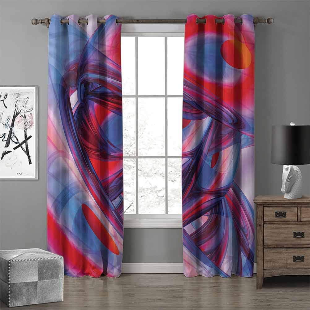 RenteriaDecor Abstract Lovely Curtains Festive Colorful