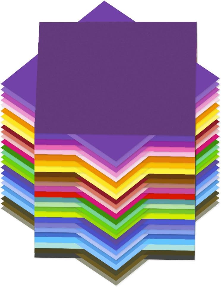 Pllieay 100 Sheets 15 x 15 cm 50 Vivid Colours Origami Paper for Arts