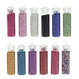 Maniology (formerly bmc) 12 Tube Mix Color Nail Polish Art Mini Caviar Bead Studs Manicure Accessory