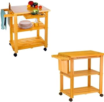 Amazon Com Efd Modern Kitchen Island Cart With Tabletop Storage