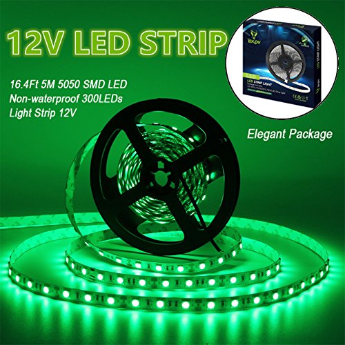 Led Strip Lights, IEKOV 5050 SMD 300LEDs Flash Strip Light NonWaterproof Flexible Xmas