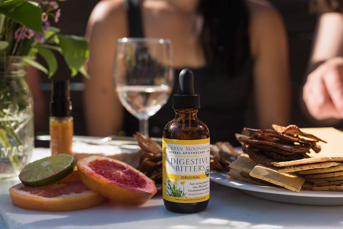Urban Moonshine Original Digestive Bitters | Traditional Organic Herbal Supplement | Fast-Acting Relief for Gas, Bloating & Occasional Indigestion | 2 FL OZ (Pack of 1) : Herbal Supplements : Grocery & Gourmet Food