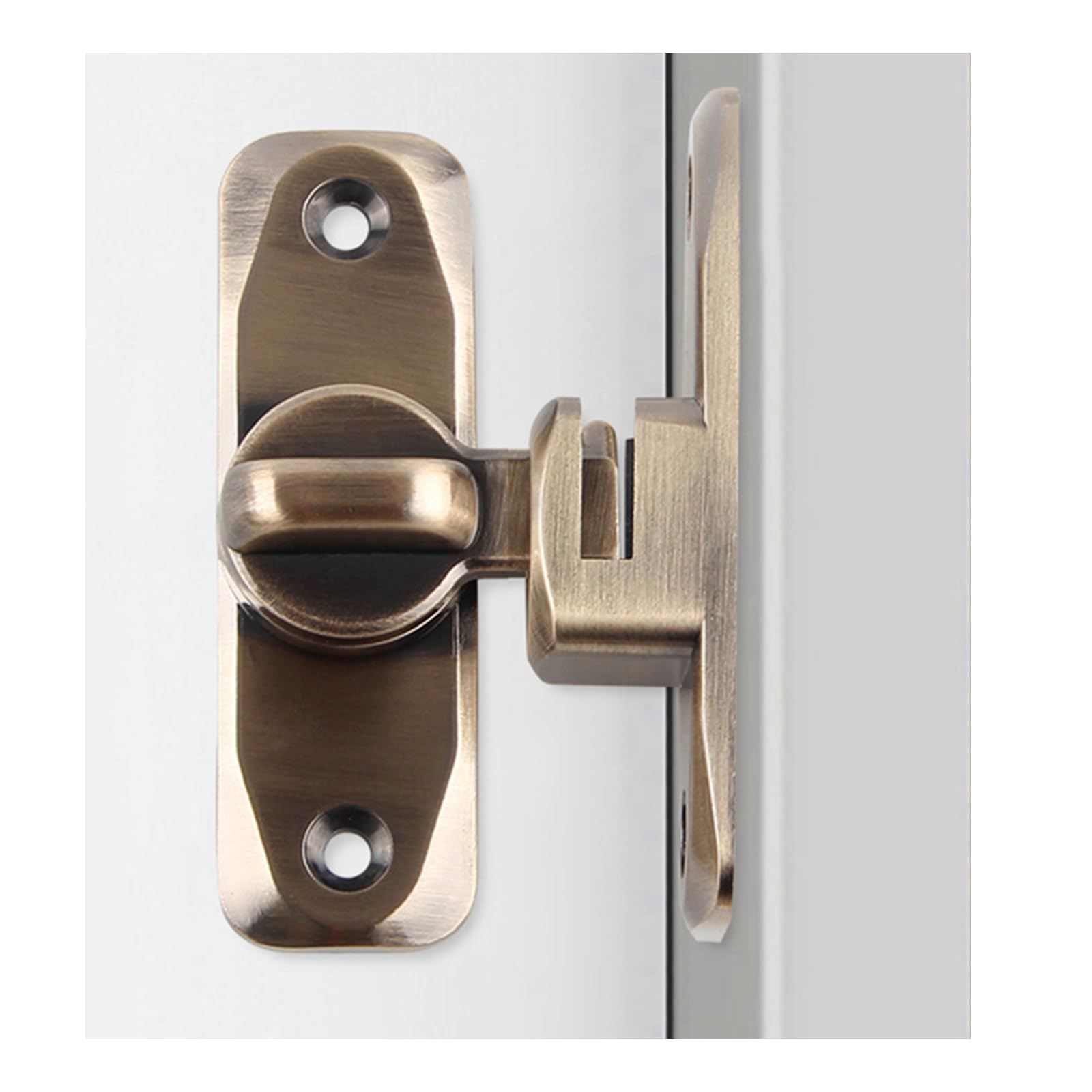Vokowin 1PCS 90/180 Degree Flip Barn Door Lock, Pet Door, Protect Privacy - Security Door Latch, Small Gate Latches Hardware for Barn,Bathroom, Cabinet, Window, Sliding Door (K446-1)