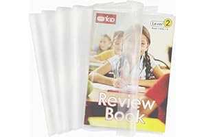 EULANT 10 Pieces Book Covers Plastic Clear with Adjustable Self-Adhesive Closure,Clear Slip On Jacket Cover,16K Size for Books at 19x26cm