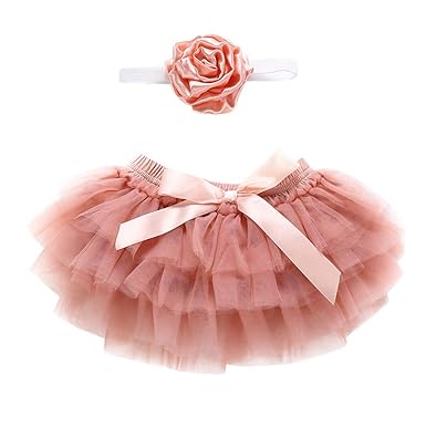 YWLINK Neugeborenes Kind Scherzt Baby MäDchen Bowknot TüLl Tutu RöCke + Stirnband Passt Kleidung Süß Mesh Karneval Geschenk R