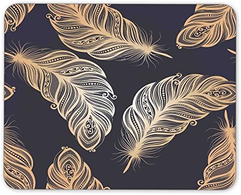 Seamless Pattern with Feathers Mouse pad mouse pad mouse pad mice pad mouse pad the office mat mouse pad Mousepad Nonslip Rubber Backing