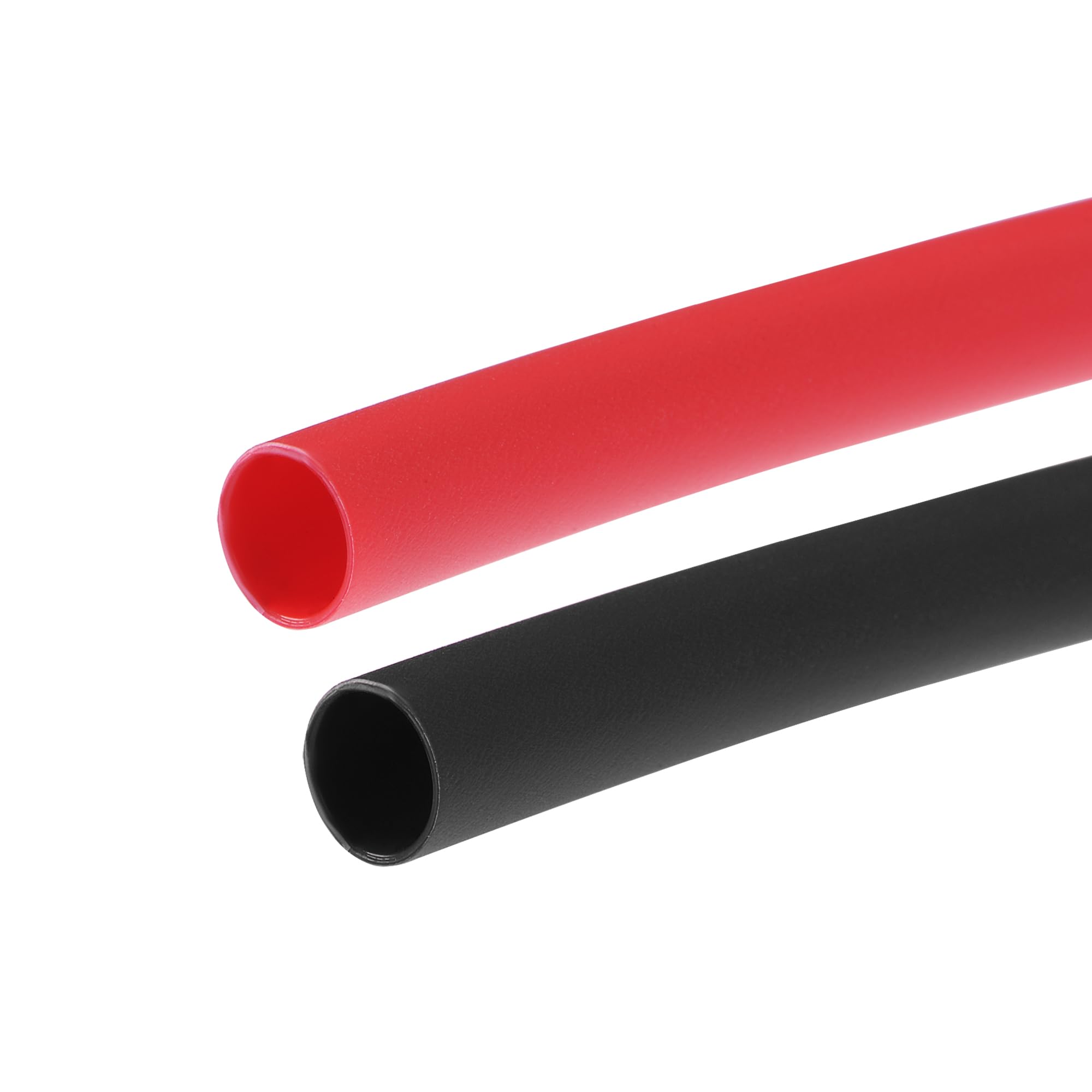 sourcing map Heat Shrink Tubing Kit, 4.8mm(3/16") Dia 9mm Flat Width 3:1 rate Cable Sleeve 1.5m - Red, Black