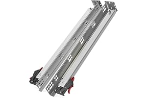 SHUHANG 1 Pair Undermount Drawer Slides 9 12 15 18 21 24 inch Soft Close 80 lb Load Capacity Ball Bearing Hidden Bottom Mount Rails Full Extension Runners with Adjustable Locking Devices and Bracke