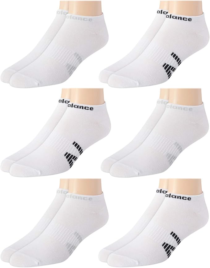 'New Balance Men\'s Breathable Lightweight Low Cut Socks (6