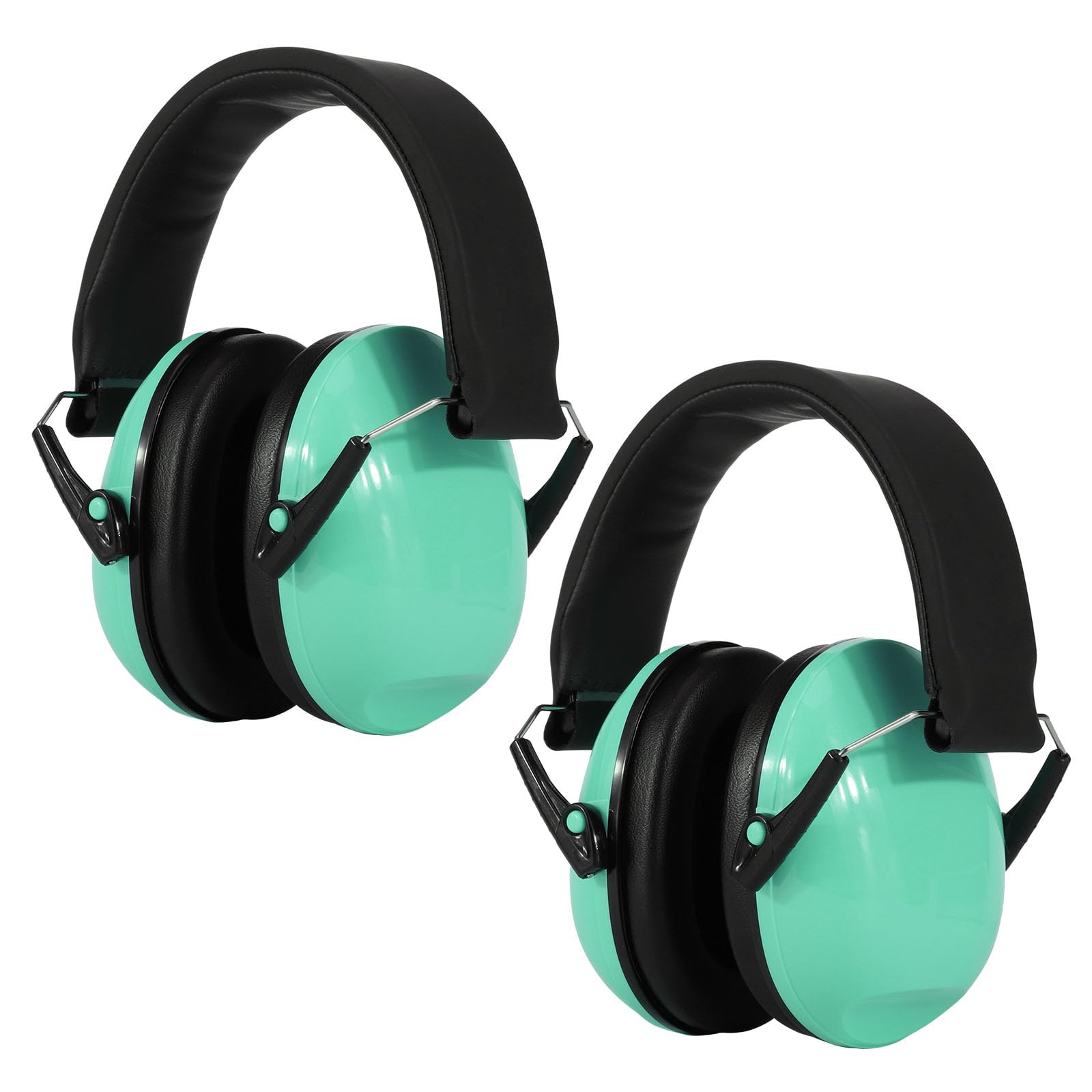 Kriogor 2 Pack Ear Defenders Children, 27dB SNR Noise Cancelling Headphones Hearing Protection Earmuffs, Adjustable Soft Adults Kids Ear Defenders Protectors for Autism Airplane Study Fireworks (Mint) — image 1